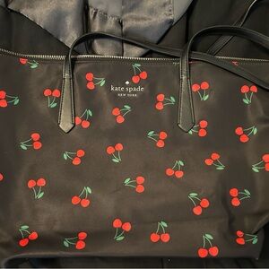 Kate Spade Cherry Print Black Tote
